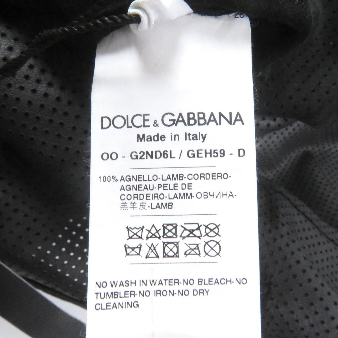 DOLCE&GABBANA tailored jacket G2ND6L Main: 100% lambskin black mens 46 Used Authentic