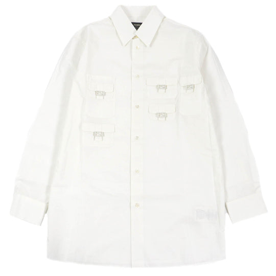 FENDI Long sleeve shirt FS1086 Main: 100% cotton white mens 39 Used Authentic