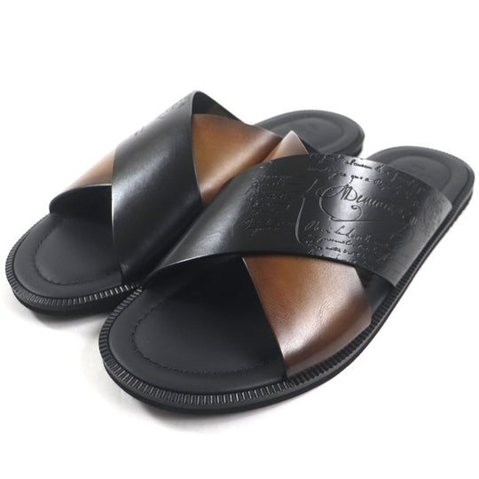 Berluti Sandals Main: Leather Brown dark brown Sifnos mens 9 Used Authentic