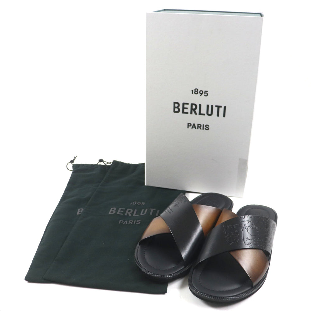 Berluti Sandals Main: Leather Brown dark brown Sifnos mens 9 Used Authentic