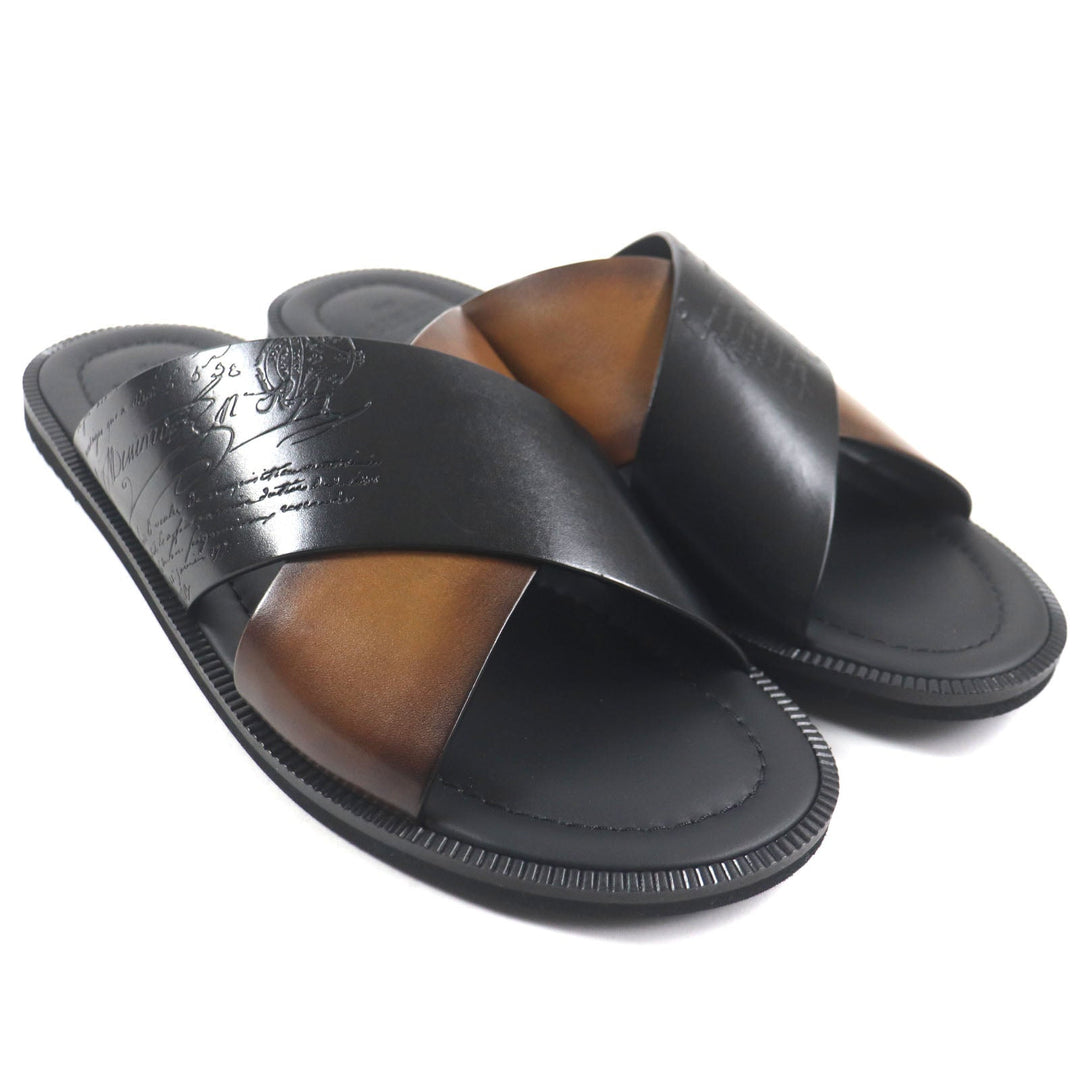 Berluti Sandals Main: Leather Brown dark brown Sifnos mens 9 Used Authentic