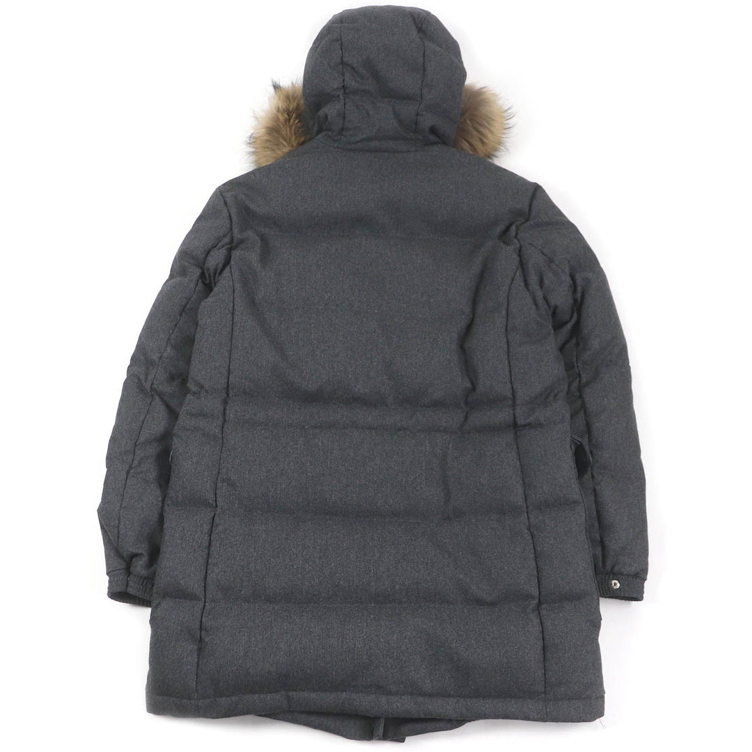 Dunhill down coat Outer: 90% wool, Outer: 8% cashmere, Outer: 2% polyurethane, Lining: 90% nylon, Lining: 10% polyurethane gray mens Used Authentic