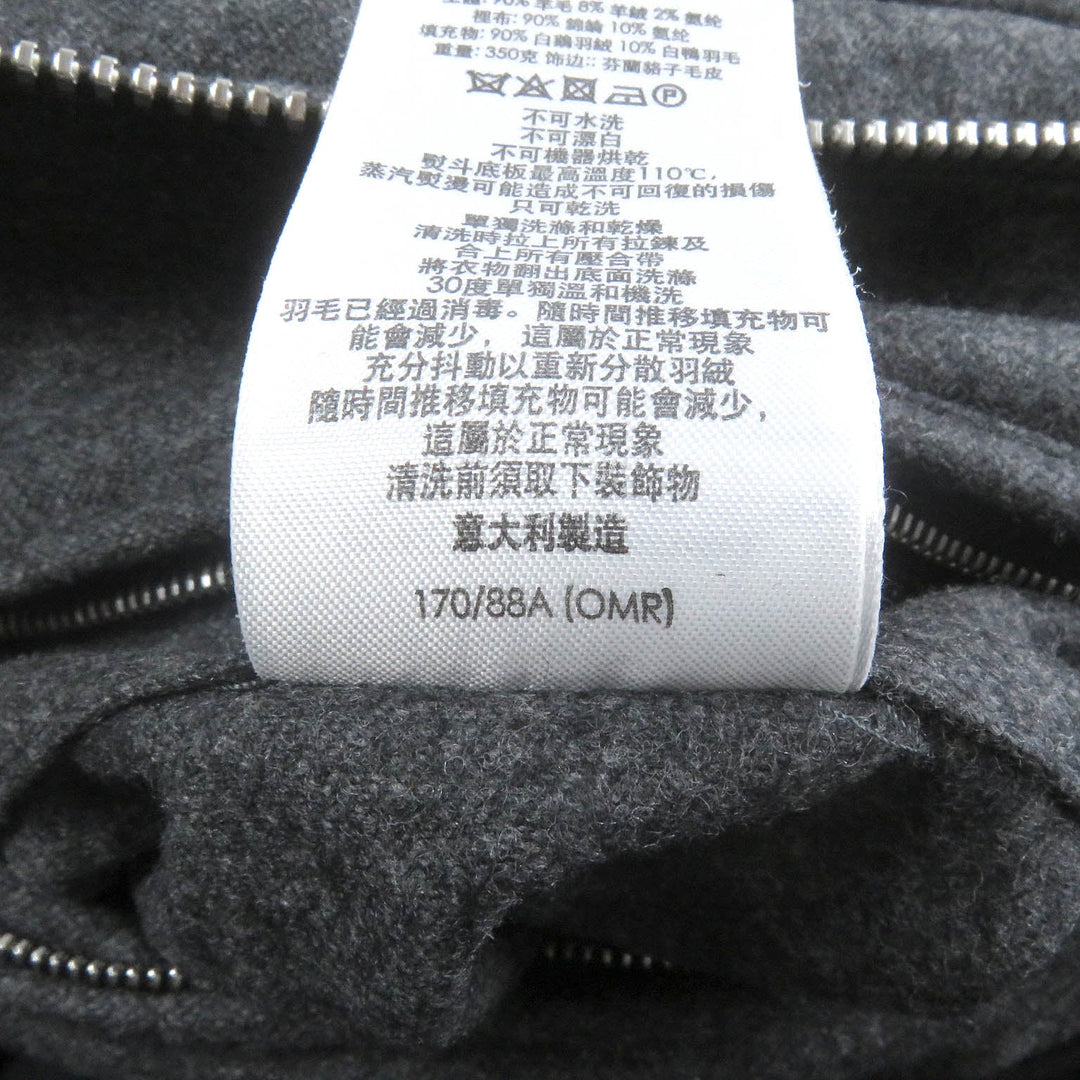 Dunhill down coat Outer: 90% wool, Outer: 8% cashmere, Outer: 2% polyurethane, Lining: 90% nylon, Lining: 10% polyurethane gray mens Used Authentic
