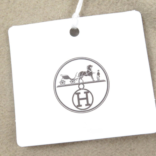 HERMES Stajan Main: 100% cotton, Part: 90% cotton, Part: 10% elastane (polyurethane), Leather part: Lambskin beige Jeu d'Adresse mens M Used Authentic