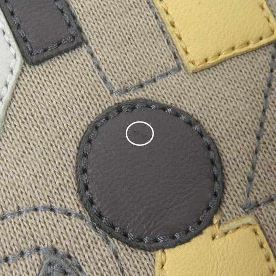 HERMES Stajan Main: 100% cotton, Part: 90% cotton, Part: 10% elastane (polyurethane), Leather part: Lambskin beige Jeu d'Adresse mens M Used Authentic