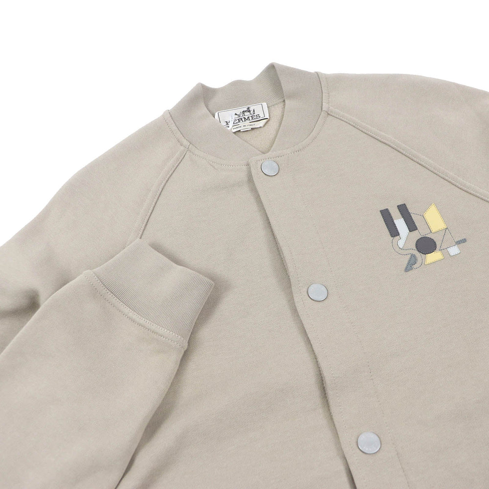 HERMES Stajan Main: 100% cotton, Part: 90% cotton, Part: 10% elastane (polyurethane), Leather part: Lambskin beige Jeu d'Adresse mens M Used Authentic