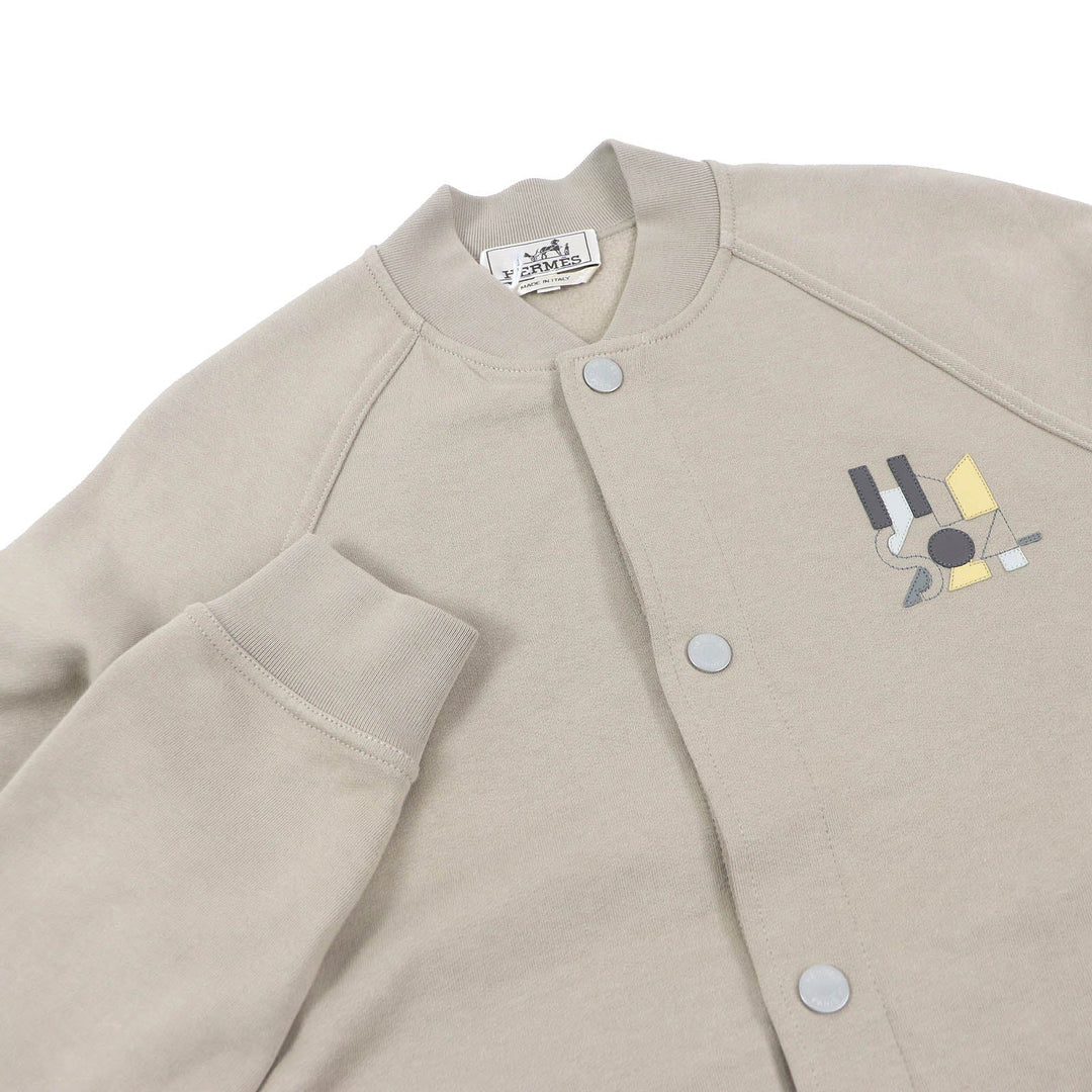 HERMES Stajan Main: 100% cotton, Part: 90% cotton, Part: 10% elastane (polyurethane), Leather part: Lambskin beige Jeu d'Adresse mens M Used Authentic