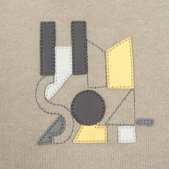HERMES Stajan Main: 100% cotton, Part: 90% cotton, Part: 10% elastane (polyurethane), Leather part: Lambskin beige Jeu d'Adresse mens M Used Authentic