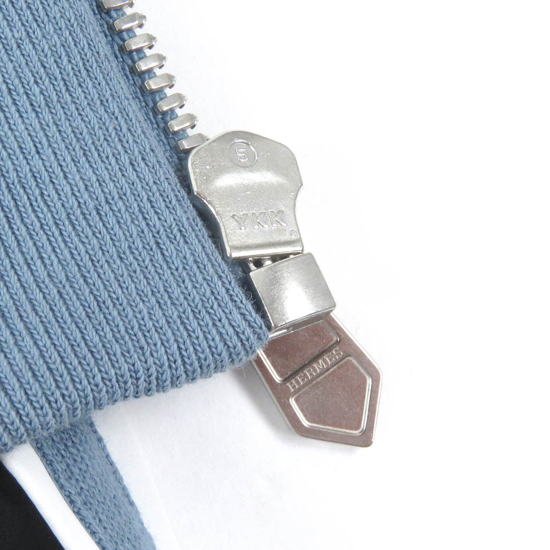 HERMES Hoodie Main: 100% cotton, part: 90% cotton, part: 10% polyurethane, part: 80% nylon, part: 20% polyurethane blue Run H mens L Used Authentic