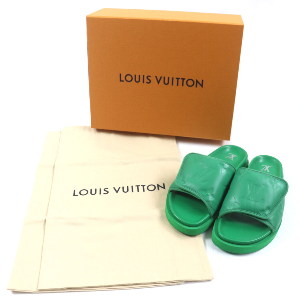 LOUIS VUITTON Sandals Main: Leather green miami line mens 7 Used Authentic