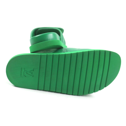 LOUIS VUITTON Sandals Main: Leather green miami line mens 7 Used Authentic