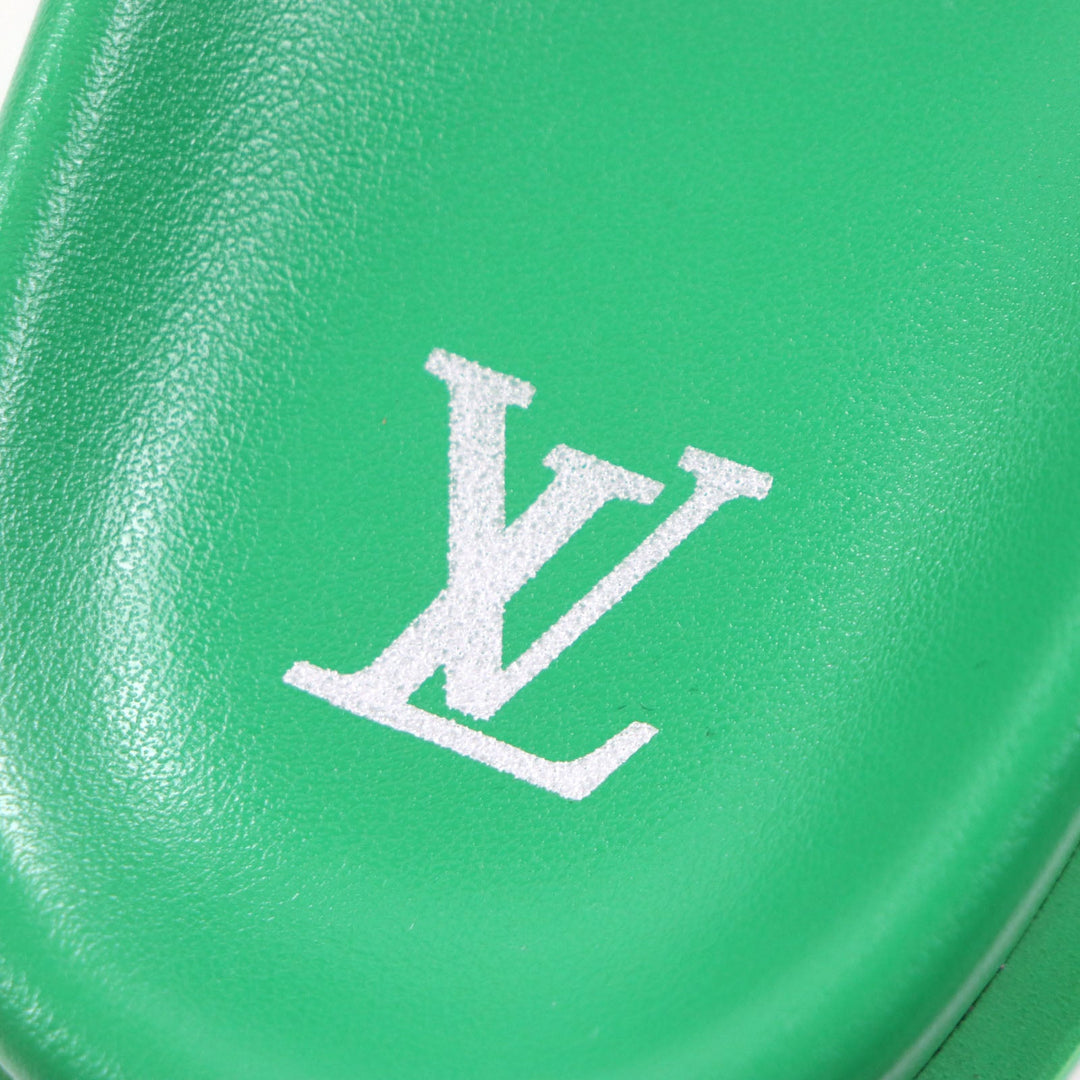 LOUIS VUITTON Sandals Main: Leather green miami line mens 7 Used Authentic
