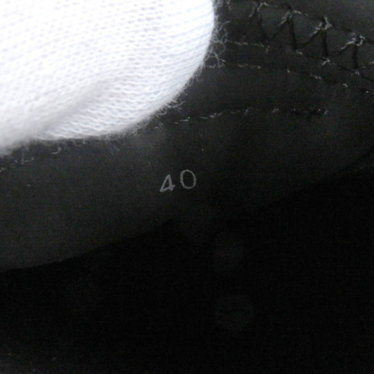 JIMMY CHOO Low cut sneakers Part: Leather Black Silver DIAMOND X STRAP mens 40 Used Authentic