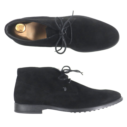 TOD�fS Ankle boots Main: Suede leather black mens 8.5 Used Authentic
