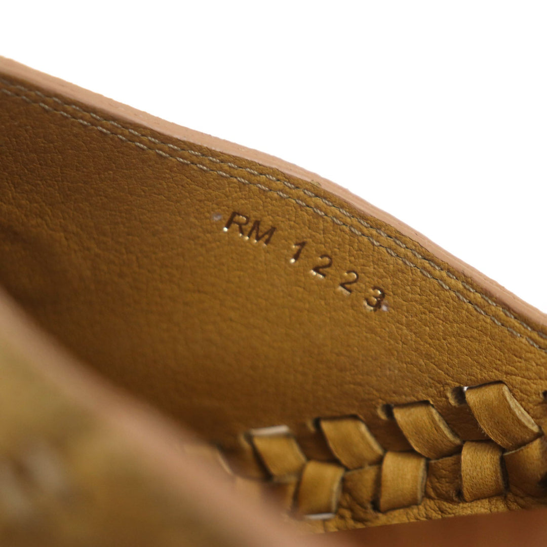CELINE Mule Main: Suede leather, Main: Calf leather Brown Marl Triomphe mens 39 Used Authentic