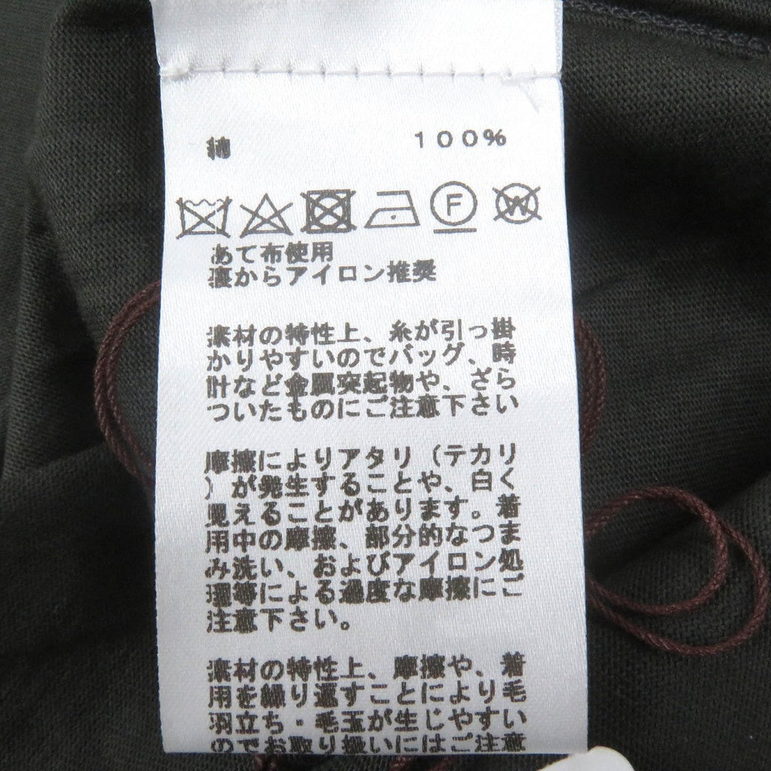 HERMES Short sleeve T-shirt Main: 100% cotton khaki mens M Used Authentic