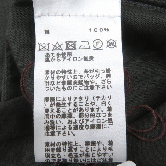 HERMES Short sleeve T-shirt Main: 100% cotton khaki mens M Used Authentic