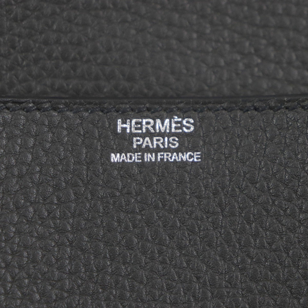 HERMES Shoulder Bag Taurillon Clemence Pron Taupe Steve Kaporal 27