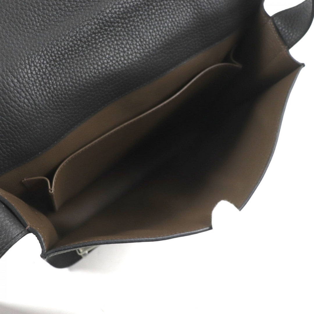 HERMES Shoulder Bag Taurillon Clemence Pron Taupe Steve Kaporal 27
