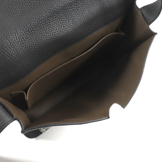 HERMES Shoulder Bag Taurillon Clemence Pron Taupe Steve Kaporal 27