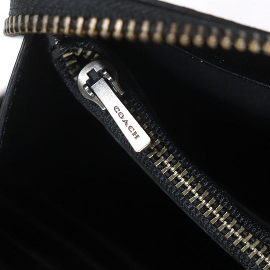 COACH Long Wallet Purse F66562 Main: PVC, Part: Leather Black Grey mens Used Authentic