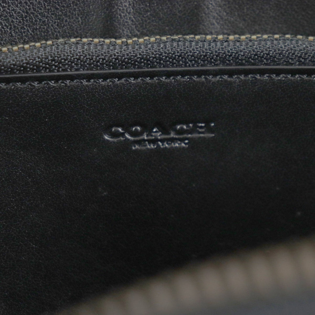 COACH Long Wallet Purse F66562 Main: PVC, Part: Leather Black Grey mens Used Authentic