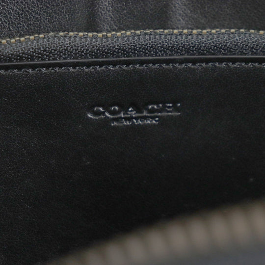 COACH Long Wallet Purse F66562 Main: PVC, Part: Leather Black Grey mens Used Authentic