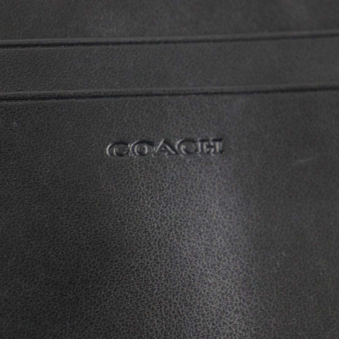 COACH Long Wallet Purse F66562 Main: PVC, Part: Leather Black Grey mens Used Authentic