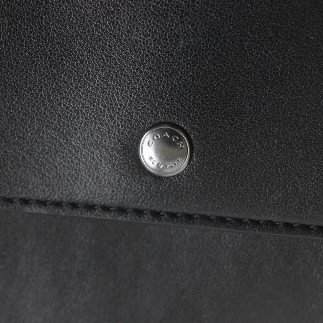 COACH Long Wallet Purse F66562 Main: PVC, Part: Leather Black Grey mens Used Authentic