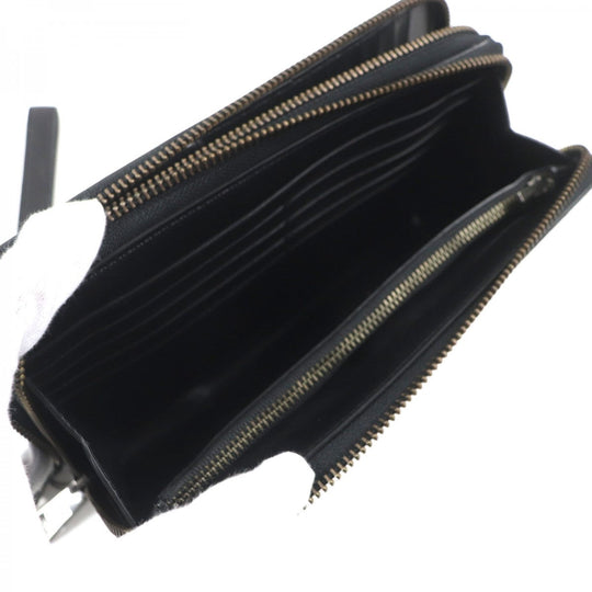 COACH Long Wallet Purse F66562 Main: PVC, Part: Leather Black Grey mens Used Authentic