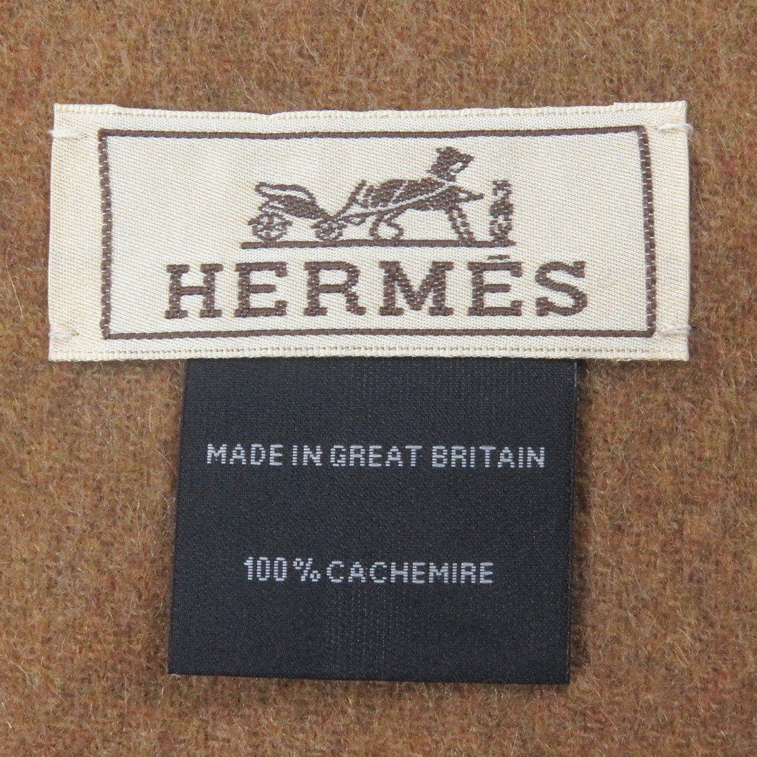 HERMES Scarf Main: 100% cashmere Blue type H ecoce rectoverso mens Used Authentic