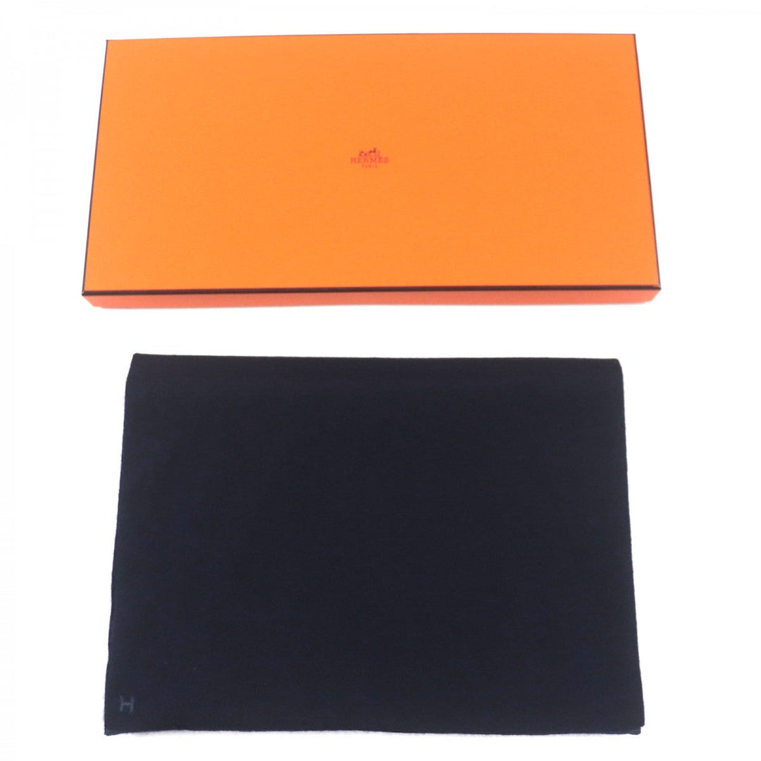 HERMES Scarf 733631T Main: 70% cashmere, Main: 30% silk MARINE ARDOISE Allertour mens Used Authentic