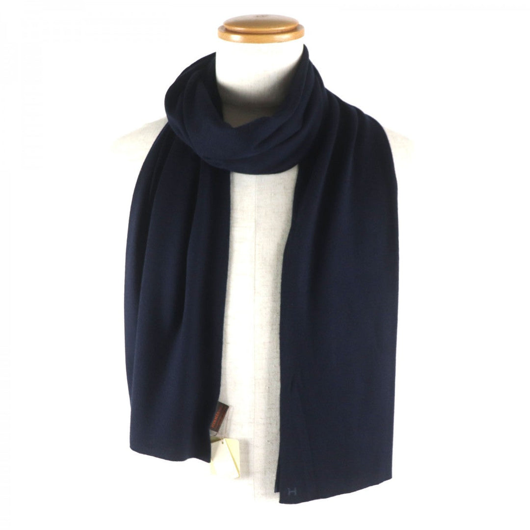 HERMES Scarf 733631T Main: 70% cashmere, Main: 30% silk MARINE ARDOISE Allertour mens Used Authentic