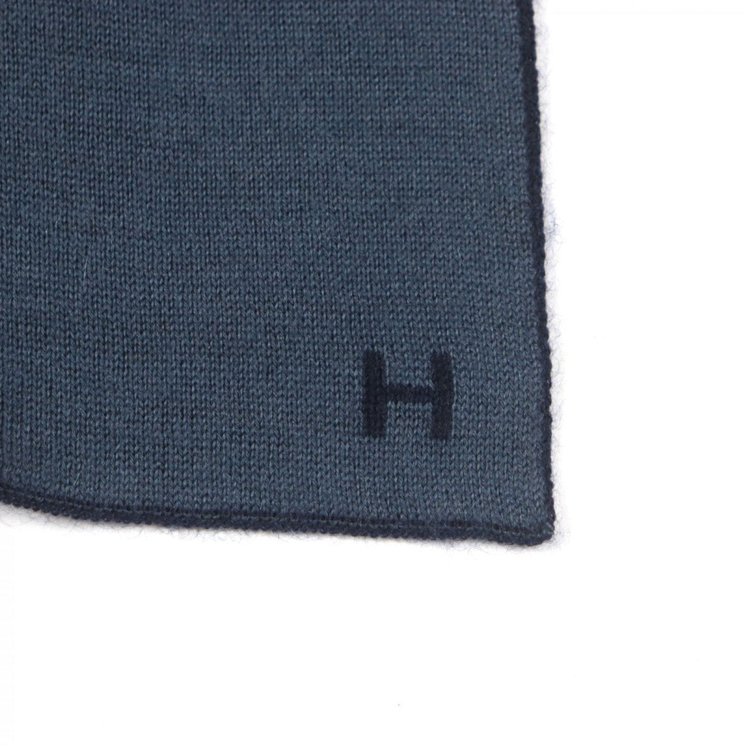 HERMES Scarf 733631T Main: 70% cashmere, Main: 30% silk MARINE ARDOISE Allertour mens Used Authentic