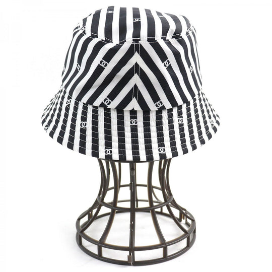 CHANEL hat AA9874 Outer: 100% polyester, Lining: 100% cotton Black White Women S Used Authentic
