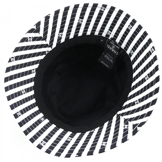 CHANEL hat AA9874 Outer: 100% polyester, Lining: 100% cotton Black White Women S Used Authentic