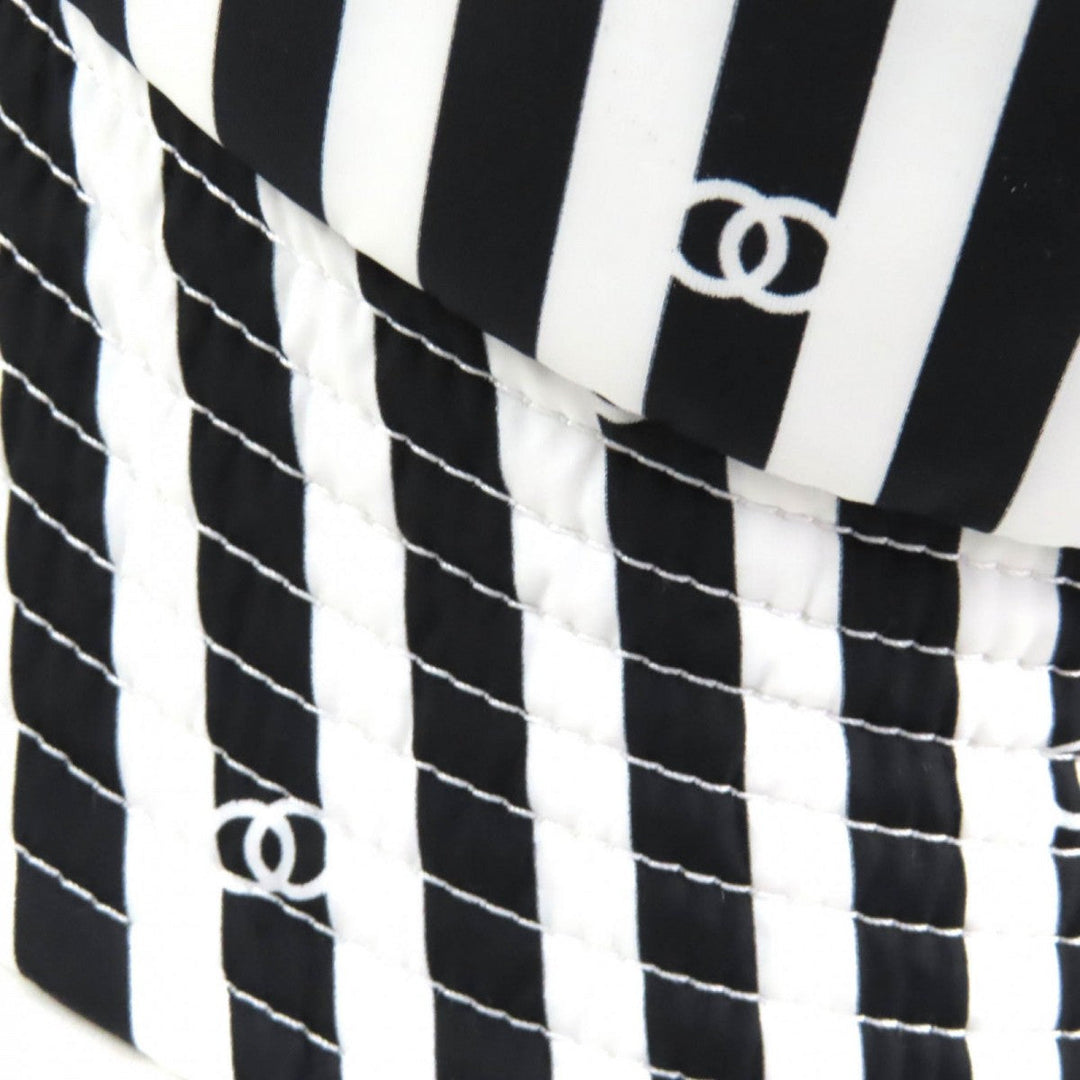 CHANEL hat AA9874 Outer: 100% polyester, Lining: 100% cotton Black White Women S Used Authentic