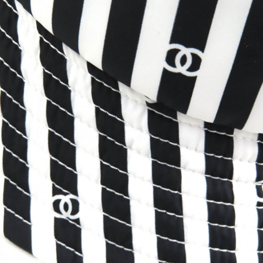 CHANEL hat AA9874 Outer: 100% polyester, Lining: 100% cotton Black White Women S Used Authentic