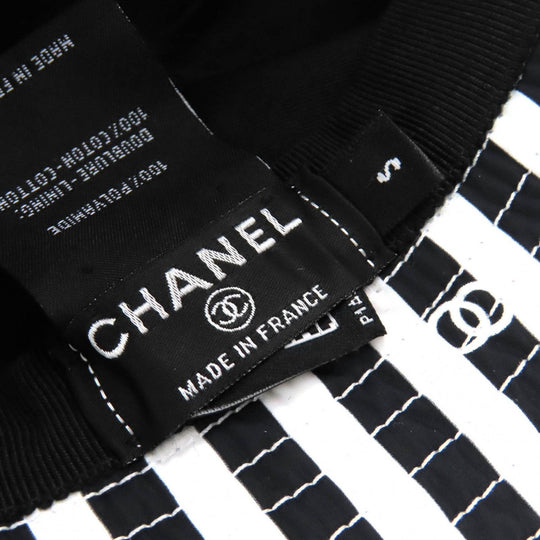 CHANEL hat AA9874 Outer: 100% polyester, Lining: 100% cotton Black White Women S Used Authentic