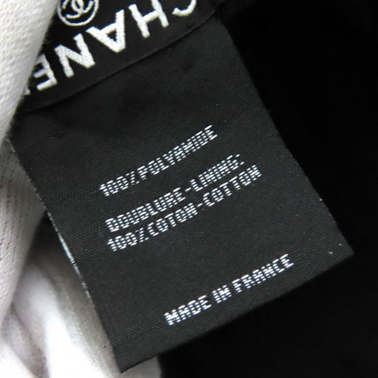 CHANEL hat AA9874 Outer: 100% polyester, Lining: 100% cotton Black White Women S Used Authentic