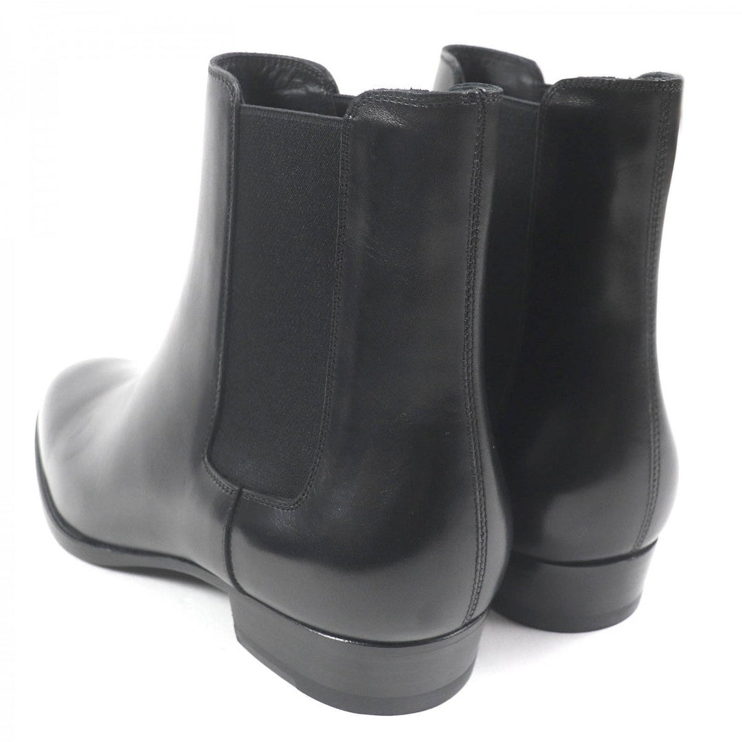 SAINT LAURENT PARIS boots 592438 leather black Wyatt 43