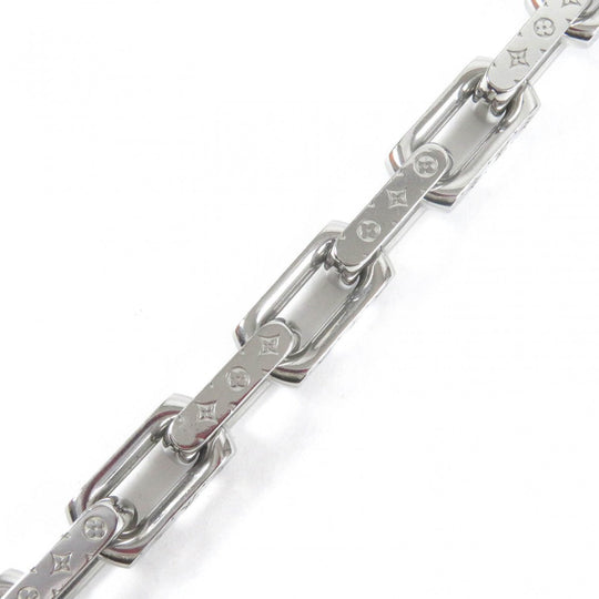 LOUIS VUITTON Necklace M00307 metal Silver Necklace�EChain monogram mens Used Authentic