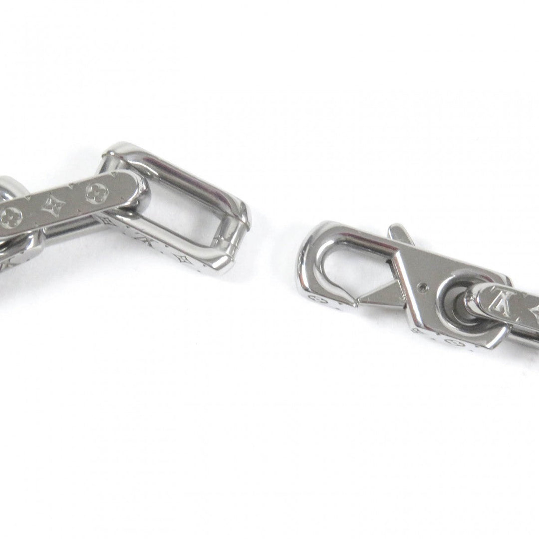 LOUIS VUITTON Necklace M00307 metal Silver Necklace�EChain monogram mens Used Authentic