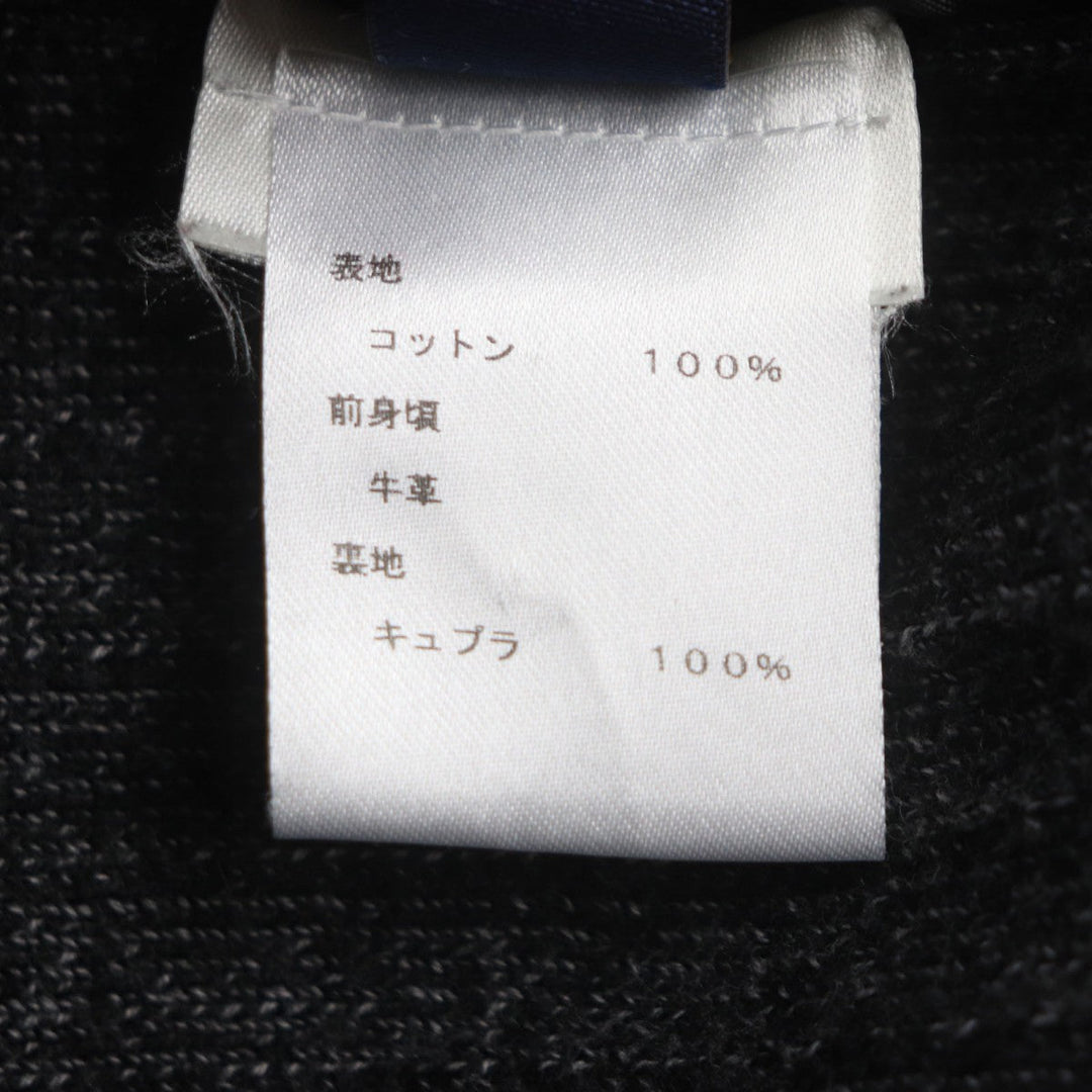 LOUIS VUITTON Blouson HGN11WIYV Outer material: 100% cotton, Lining: 100% cupra, Leather part: cowhide Black dark gray mens M Used Authentic