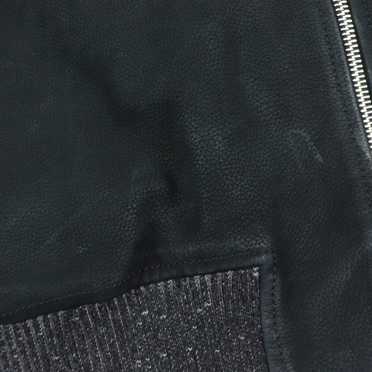 LOUIS VUITTON Blouson HGN11WIYV Outer material: 100% cotton, Lining: 100% cupra, Leather part: cowhide Black dark gray mens M Used Authentic