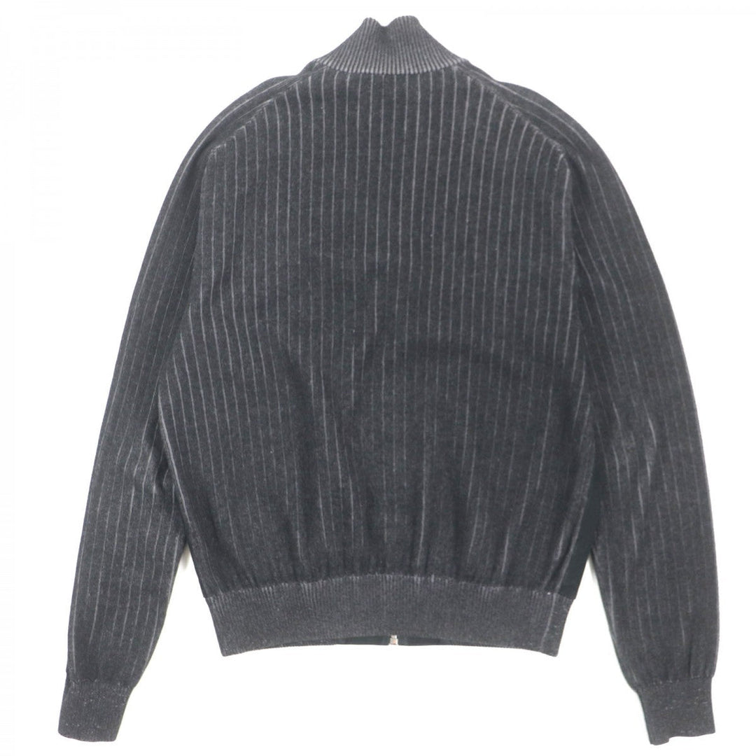 LOUIS VUITTON Blouson HGN11WIYV Outer material: 100% cotton, Lining: 100% cupra, Leather part: cowhide Black dark gray mens M Used Authentic