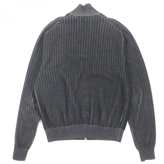 LOUIS VUITTON Blouson HGN11WIYV Outer material: 100% cotton, Lining: 100% cupra, Leather part: cowhide Black dark gray mens M Used Authentic