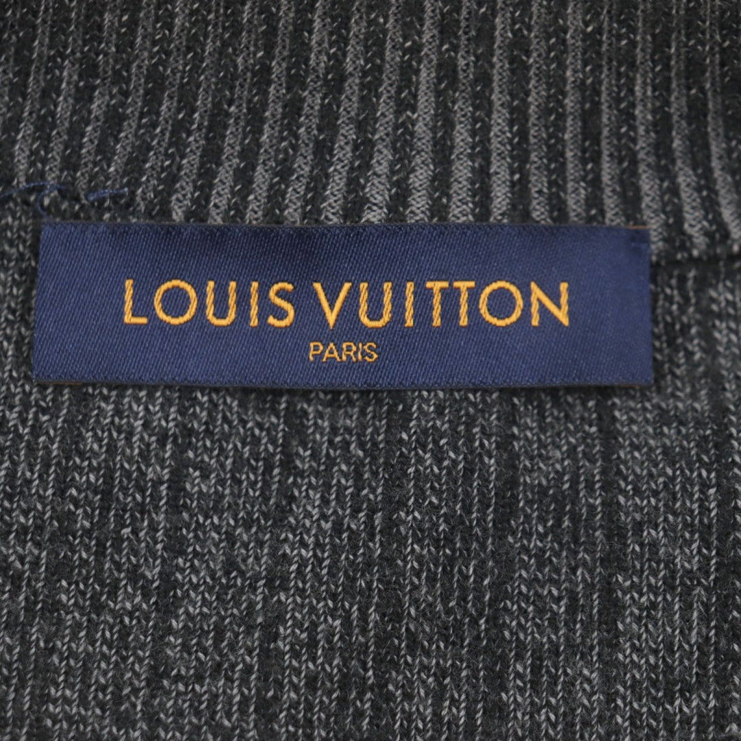 LOUIS VUITTON Blouson HGN11WIYV Outer material: 100% cotton, Lining: 100% cupra, Leather part: cowhide Black dark gray mens M Used Authentic