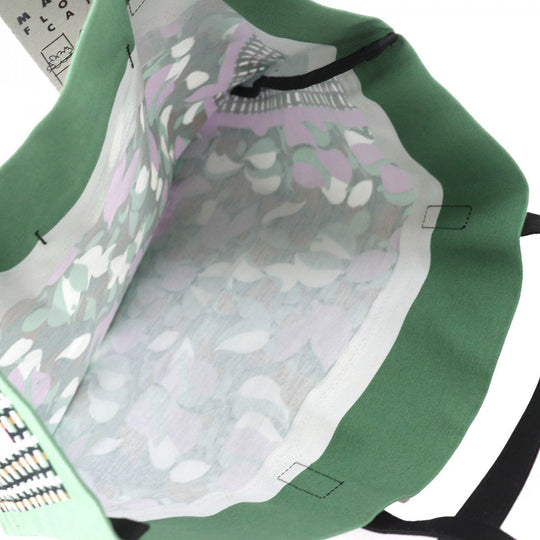 MARNI Tote Bag SHMH0046A0T0000 Main: Cotton, Part: Cowhide Green type FLOWER CAFE Women Used Authentic