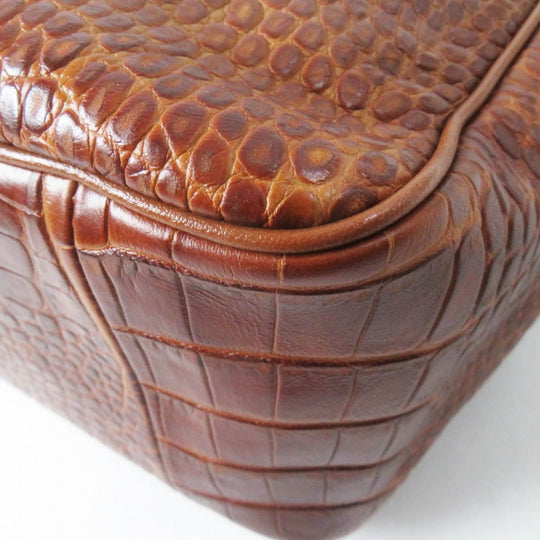 Longchamp Handbag Embossed leather Brown Rozo